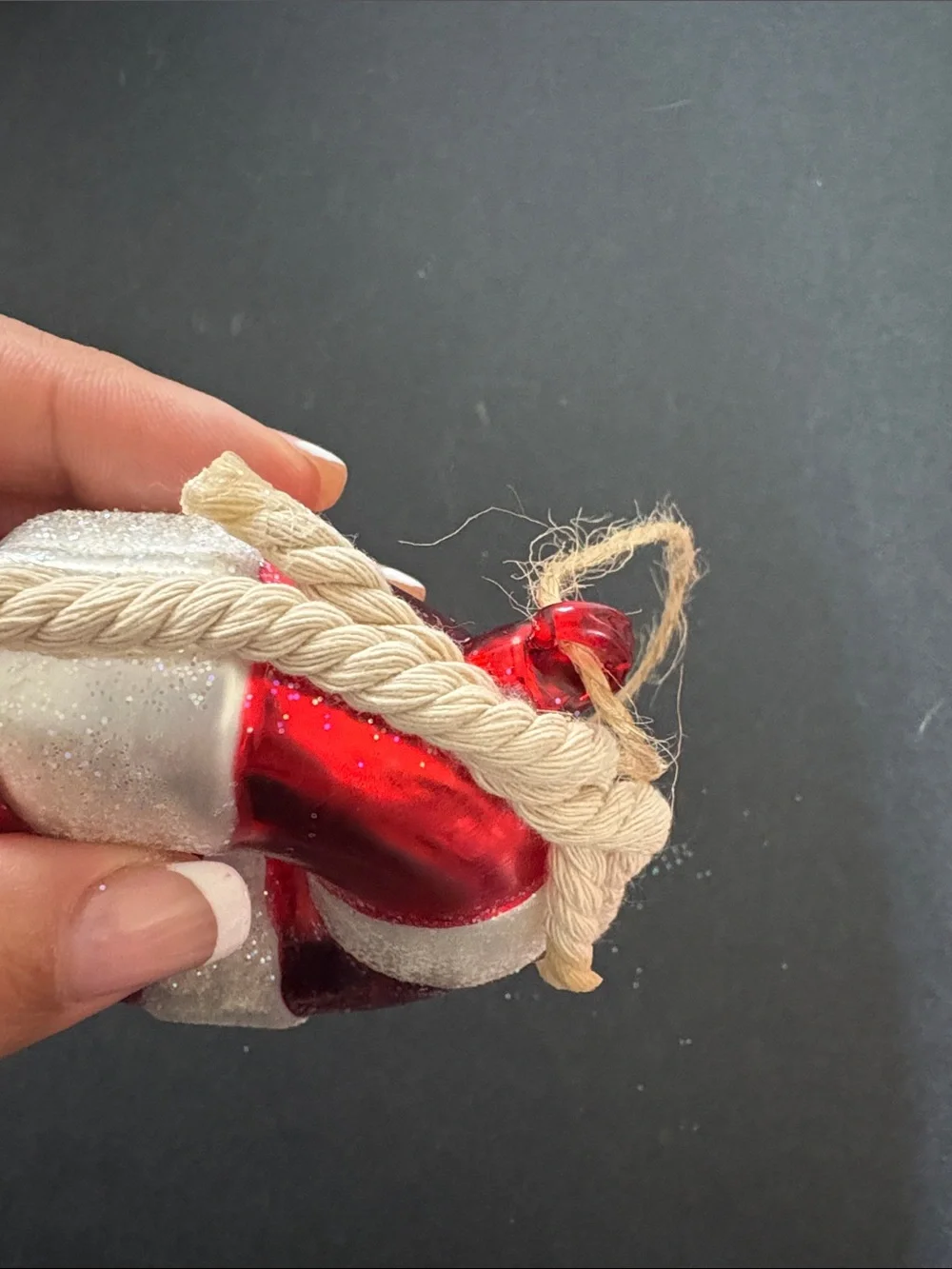 Pottery Barn Glass Lifesaver Ornament Beach-Life Nautical Theme
